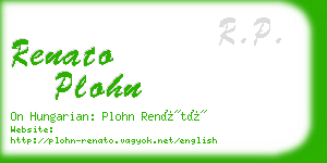 renato plohn business card